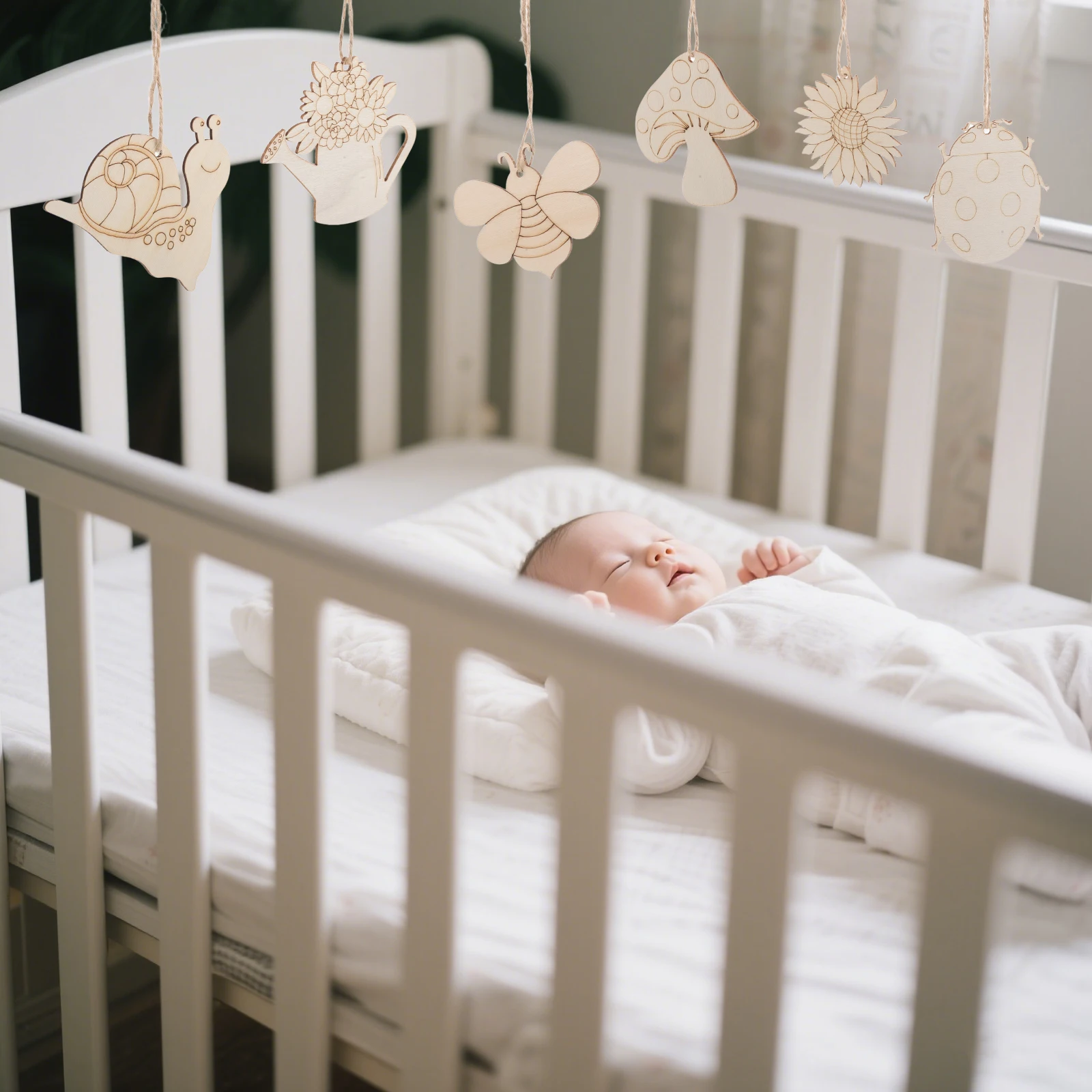 

16 Pcs Pendant Slices DIY Butterfly Shaped Wood Slices Crafts Kids Wood Shapes Painting Kit Floral Insect Theme Blank Cutouts