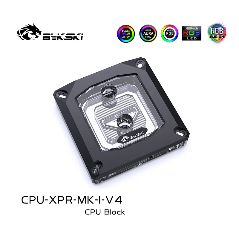 Bykski, CPU Water Block สำหรับ INTEL LGA1150 1151 1155 1156 /2011 2066 /LGA 1700 1200 Liquid Cooler 5V/12V M/B SYNC CPU-XPR-MK-I-V4