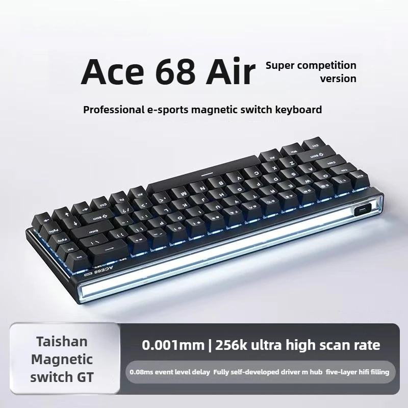

MCHOSE Ace68 Air Rapid Trigger Magnetic Switch Mechanical Keyboard Wired Low Latency 8K Polling Rate Customize for Esports Gamer