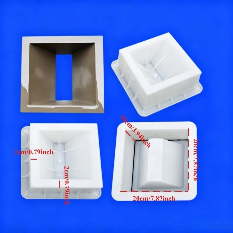 2pcs Widely Used Hollow Cement Brick Molds Modern Aesthetic Plastic Cement Brick Mold Cement Hollow Brick Square Build Products