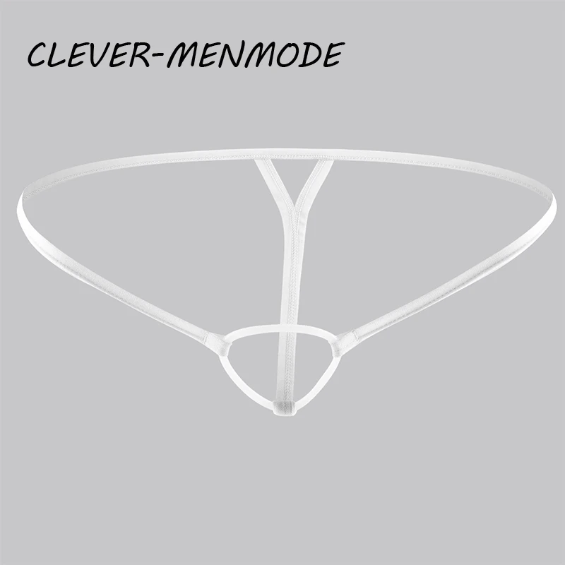 CLEVER-MENMODE Men\'s Sexy Cockring Underwear Erotic Open Crotch Penis Hole G String Lingerie Hollow Out Crotchless T Back Thong