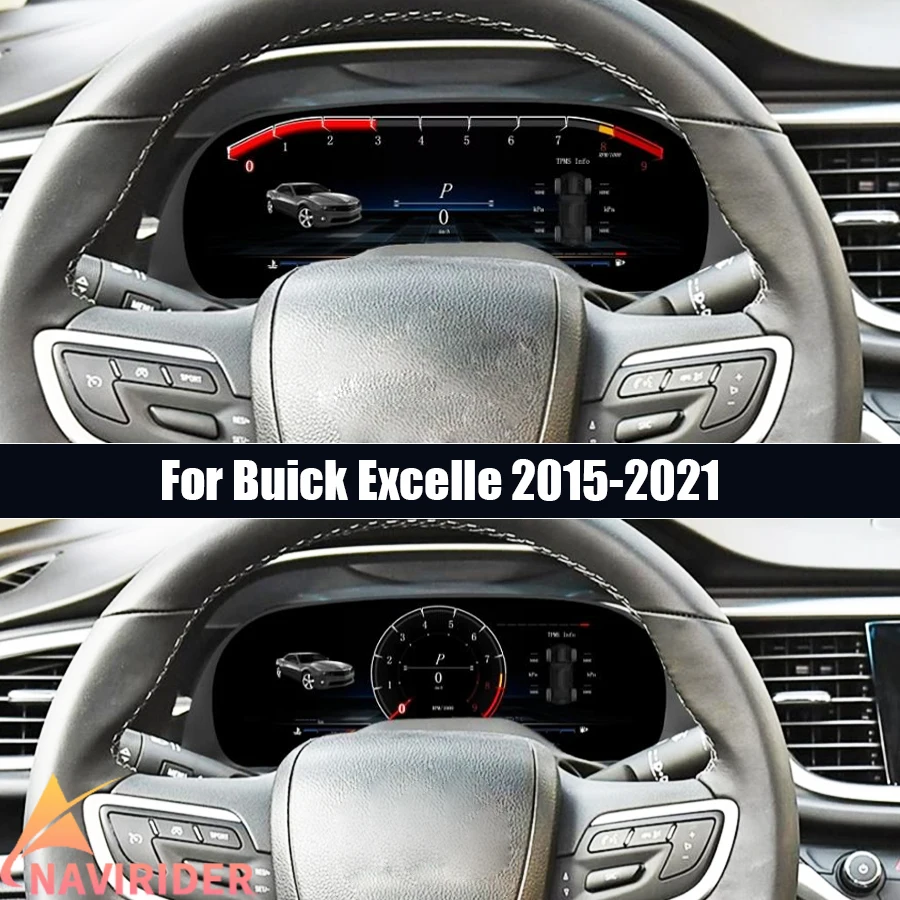 

Цветной ЖК-дисплей приборной панели 1920*720P с поддержкой Smart CarPlay для Buick Excelle 2015-2021: Обновленный спидометр и приборный кластер