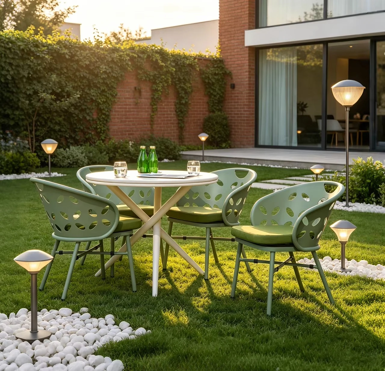 da- Belize Dining Garden Table and Chair for Outdoor Patio Restaurant Furniture 5pcs Set