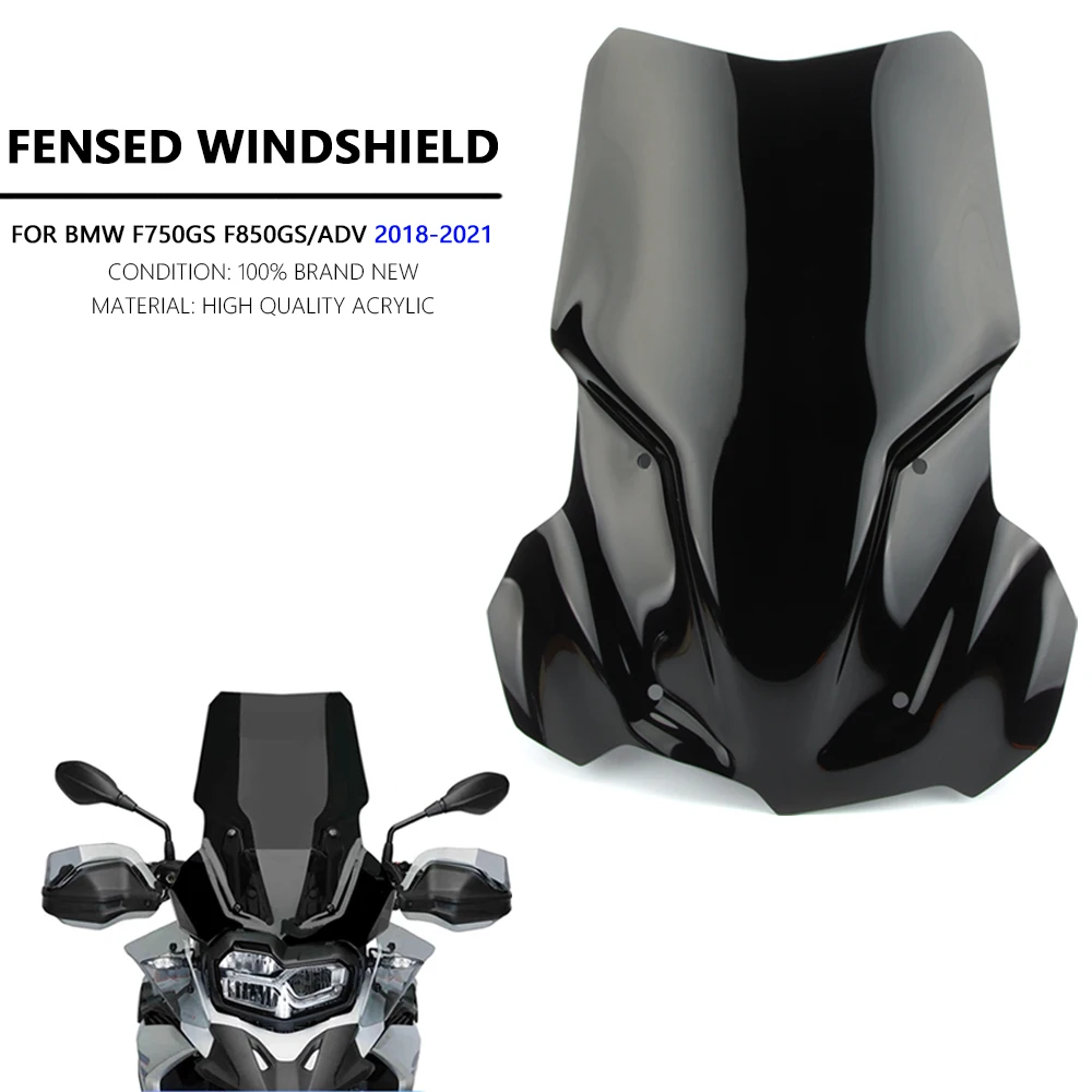 For BMW F750GS F850GS 2018-2021 New Motorcycle Wind Deflector Windscreen Increased 4MM F850 GS Windshield Fixing Bracket F750GS