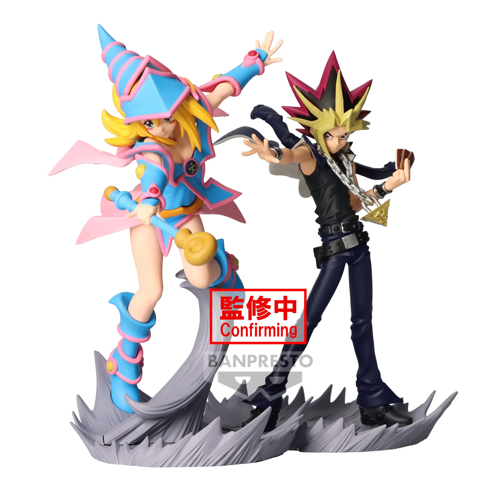 W magazynie Oryginalne anime Bandai Yu-Gi-Oh! SENKOZEKKEI-Yami Yugi Dark Magician Girl Figurka akcji PVC Banpresto Toys Doll 13cm