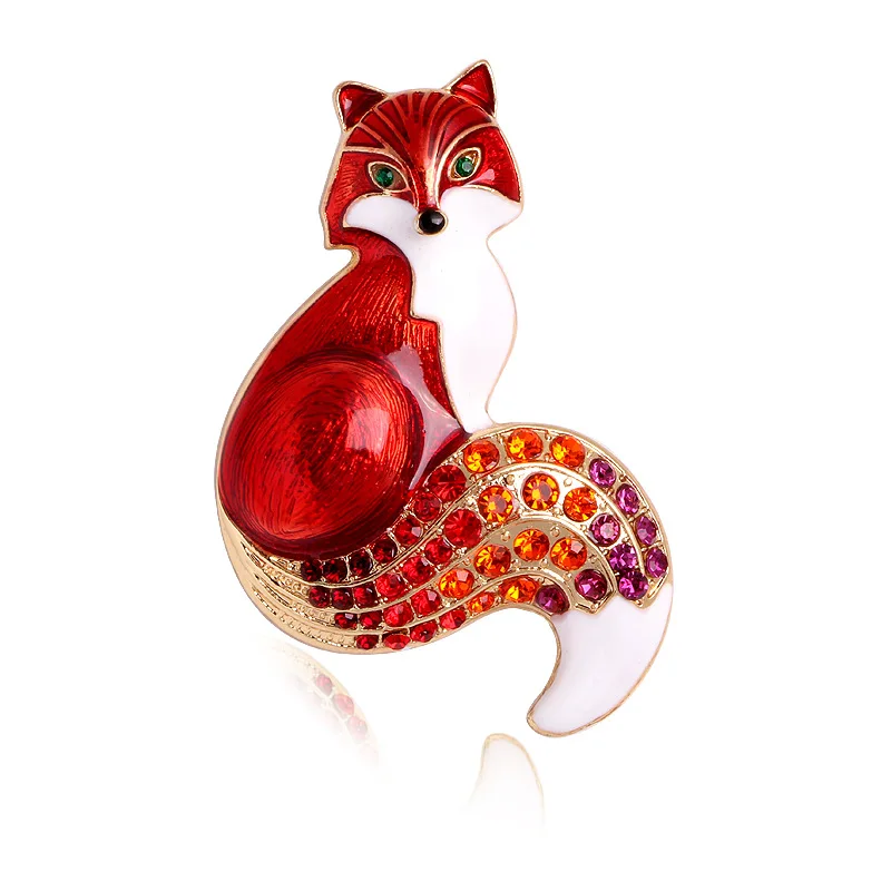 Vintage Fox Brooch Alloy Pin Unisex Retro Minimalist Badge DIY Clothes Bags Shoes Hat Scarf T-shirt Jeans Accessory