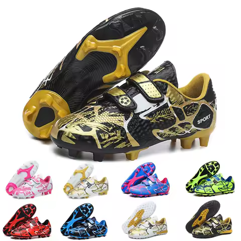 Kids Soccer Shoes Society TF/FG School Football Boots Cleats Grass Sneakers Boy Girl Outdoor Athletic Training Sports Footwear