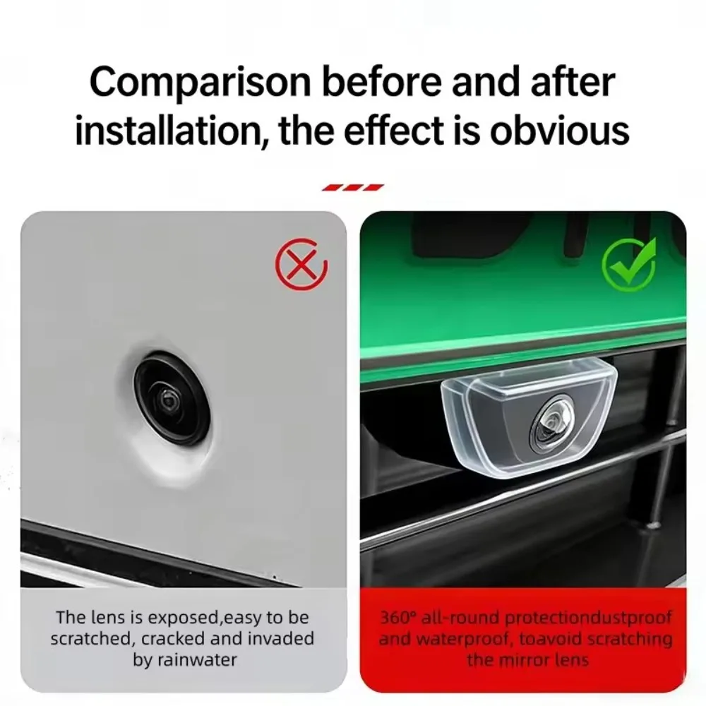 2PCS Universal Car Camera Lens Protector for Auto Reversing Camera Protective Cover To Prevent Sand Stone Scratches Car Supplies