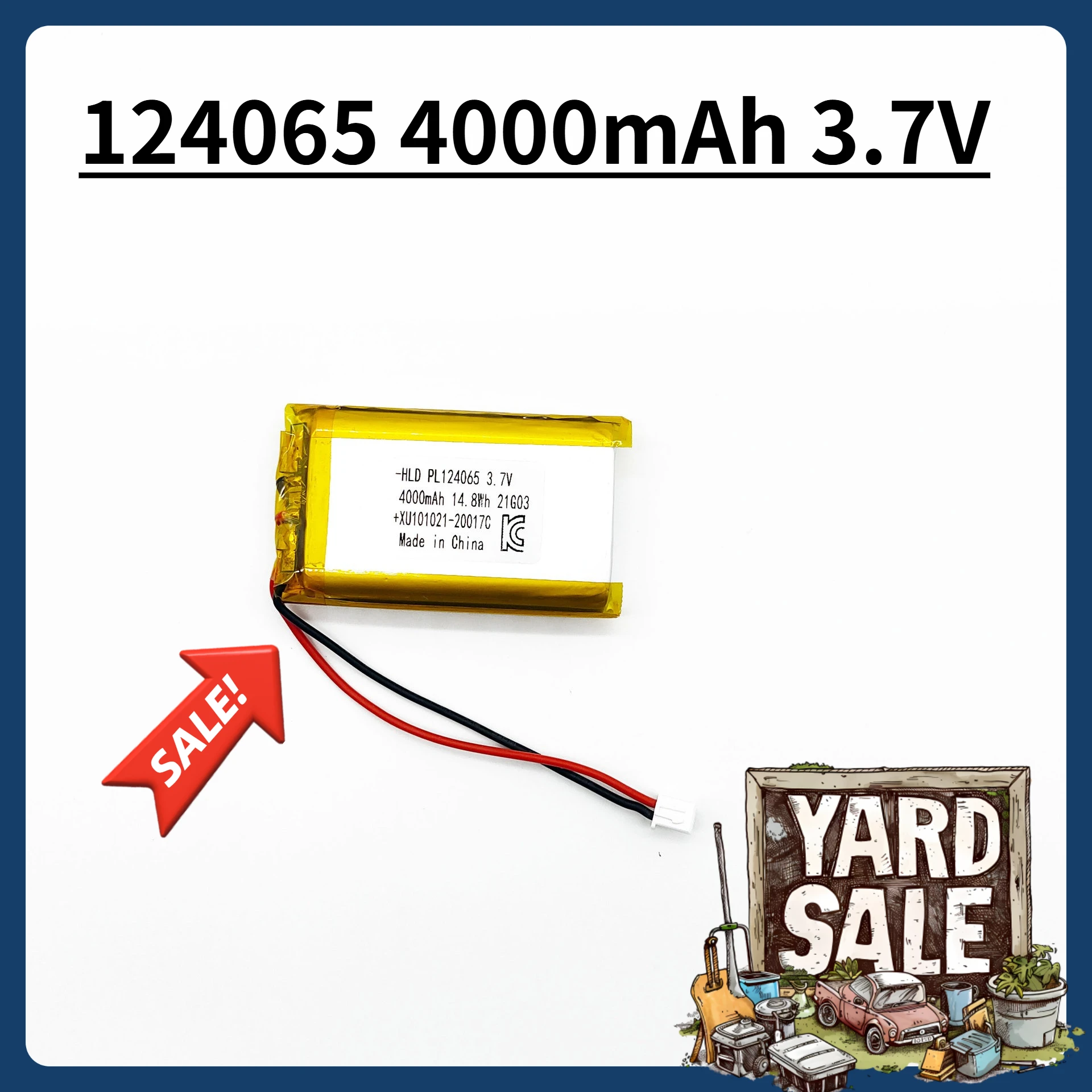 124065 3.7V 4000mAh Battery Rechargeable Polymer Lithium Battery for Hand Warmers Tablet Medical Devices Camera Smart Lock