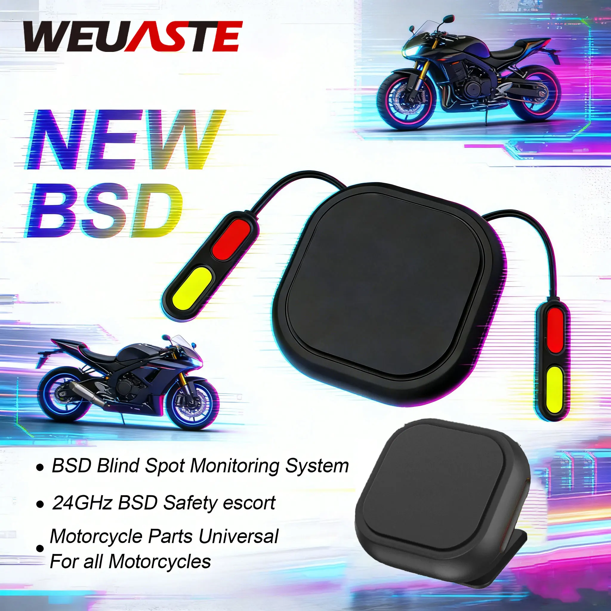

Motorcycle Safety Kit 24GHz BSD Radar Blind Spot Monitor & Lane Change Alarm IP67 Waterproof Moto Warning System accesorios moto