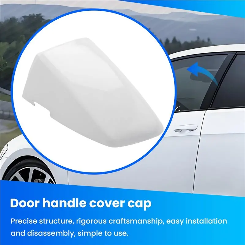 Car Front Left Door Handle Cap Cover Forgolf 7 GTI R-Line T-Roc Arteon Skoda Octavia Door Handle Cover Lock Cover WHITE-N25R view 3