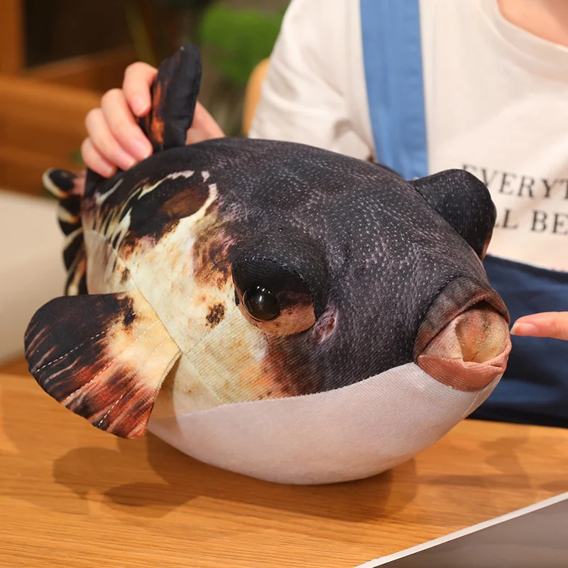 1Pc 20/35cm Cute Simulation Pufferfish Plush Toys Stuffed Soft Fish Pillow Lifelike Pufferfish for Sofa Decor Gift