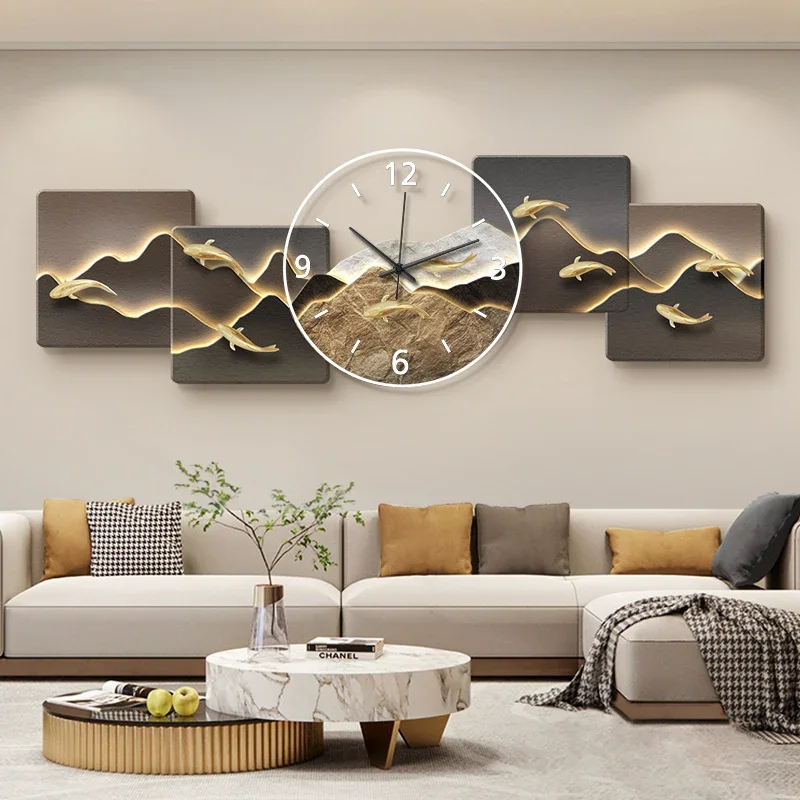 Silent Nordic Light Wall Clock Cable Bathroom Wall Clock Office House Modern Aesthetic Wand Klok Woonkamer Room Decoration