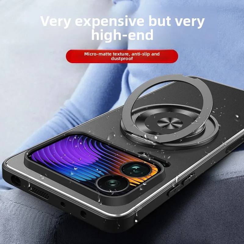 Чехол для Xiaomi 17 Pro Max новая подставка с кольцом матовый алюминиевый металлический объектив полное покрытие противоударный чехол Фото №2