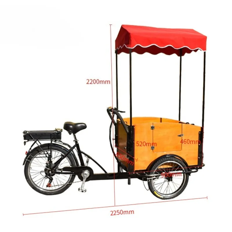 bicycle picks up the child, walks the baby, and rides the tricycle upside down, which can be equipped with electric assistance.