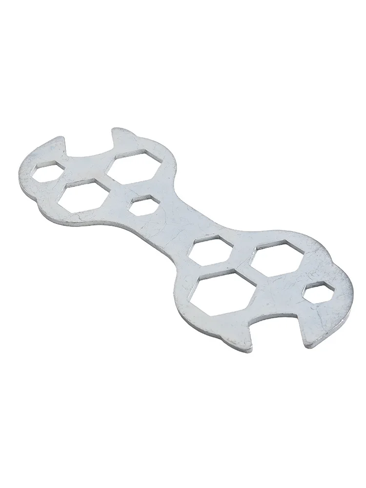 10 In 1 Mini Flat Steel Hexagon Useful Spanner Multi Functions Repair Tool Hex Key 8-17mm Bike Hex Key Spanner Repair Tools