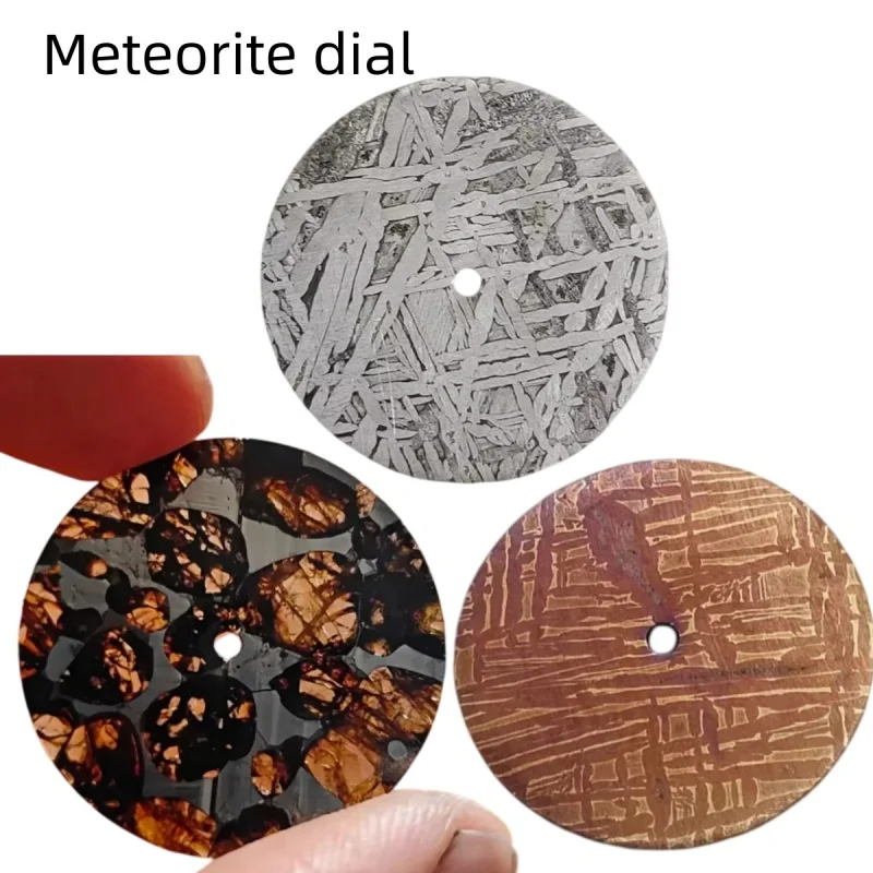 Natural Muonionalusta Meteorite Round Disc Watch Dial Polished Iron Meteorite Watch Face Collectible Accessory