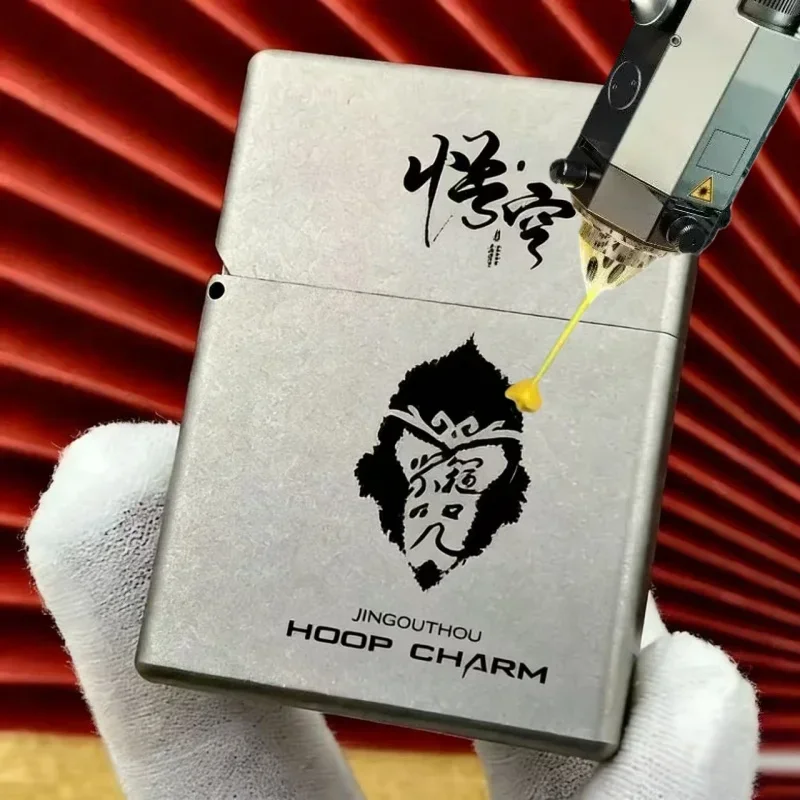 Zorro Small Square Head 912S 538 Titanium Alloy Kerosen Lighter Smoking Accessories Gadgets for Men Lighters Smoking