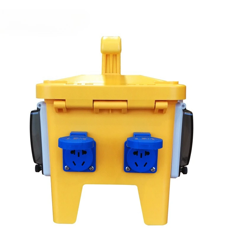 Portable 12-position distribution box PC waterproof portable construction site power maintenance exhibition socket box