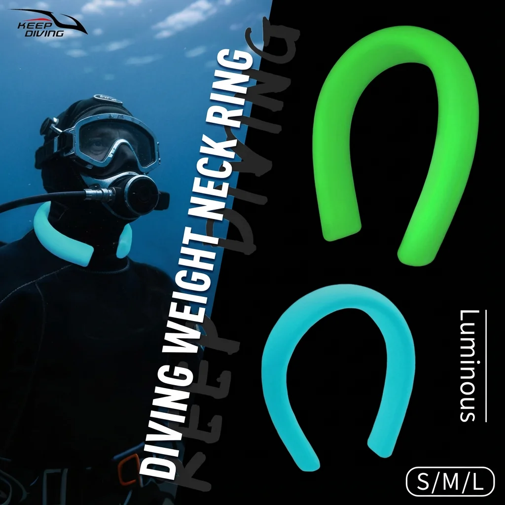 

Дополнительный вес для фридайвинга шеи с ночным свечением | Изгибная конструкция Multi-Spec для тренировок в бассейне и глубинного дайвинга