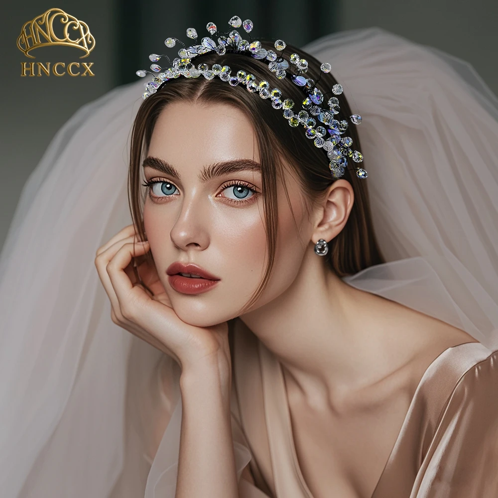 hnccx-ab-カラークリスタルブライダルヘッドバンドウェディングヘアティアラ花嫁プリンセスクラウンヘッドピースプロムパーティーヘアアクセサリー-a119