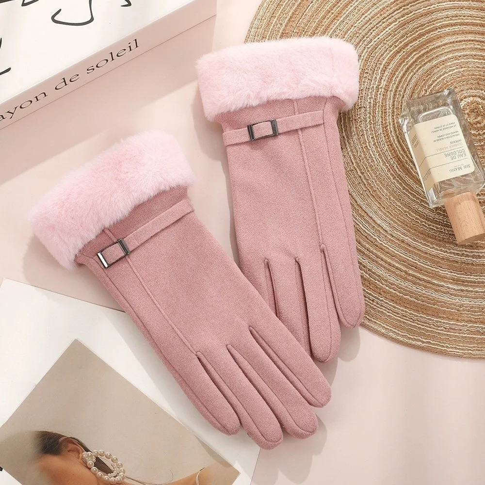 

New Plush Winter Gloves Warm Touchable Screen Touch Screen Gloves Windproof Coldproof Skiing Gloves Autumn and Winter