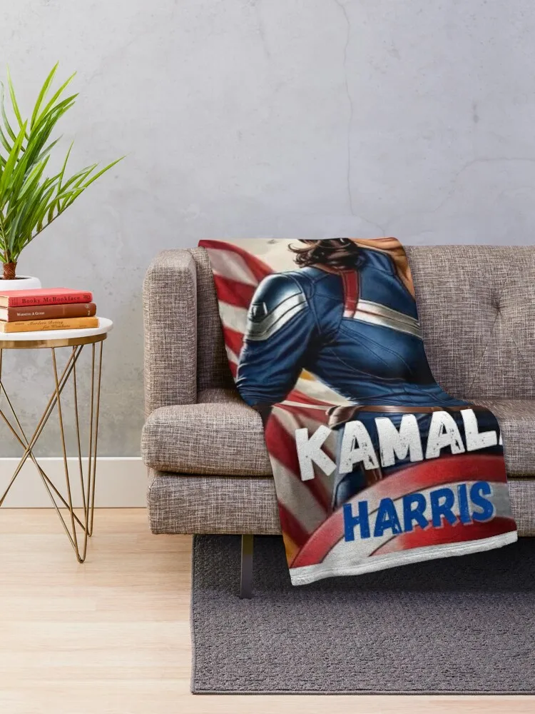 Kamala harris Throw Blanket Custom Luxury Decoratives Blankets