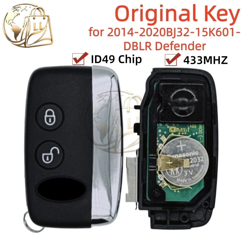 Original Remote Car Key For Land Rover Remote Car Key 2 Buttons PCF7953P ID 49 Chip 434 MHz Smart Remote Control Proximity Key