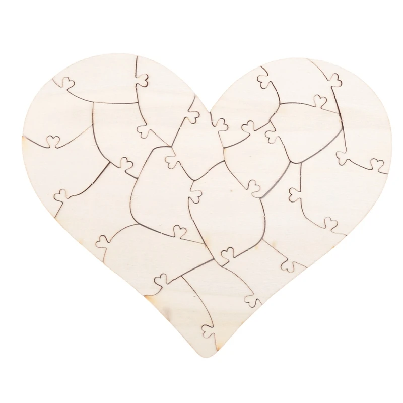 32 PCS Reasons Why Love You Wooden Heart Puzzle, As Shown Wooden Anniversary Love Puzzle Gifts For Wife, Husband, Girlfriend