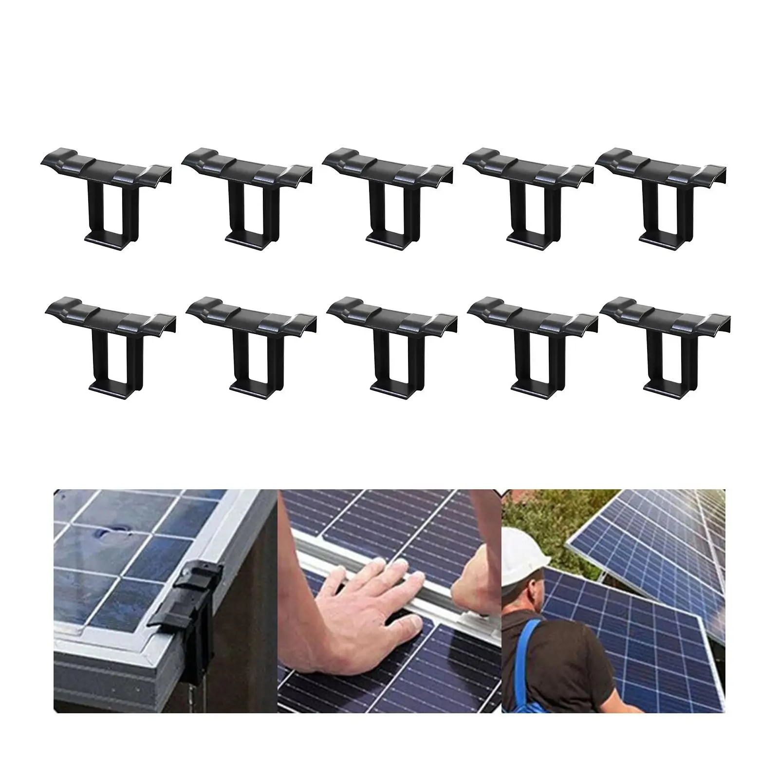 Photovoltaic Panel Water Drain Clips Plastic Mud Clamp Auto Removal Solar Panel Cleaning Parts for Outdoor PV Systems