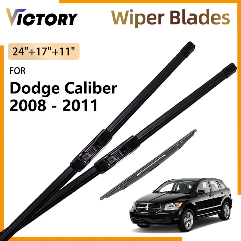 Front Rear Wiper Blades Set For Dodge Caliber 2008 2009 2010 2011 Accessories Natural Rubber Windshield Window Brushes 24