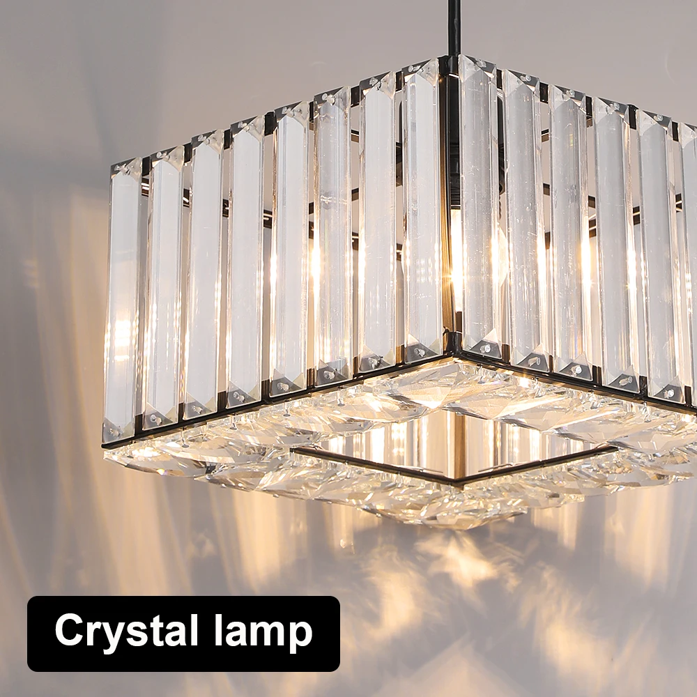 Led Pendant Light Modern Crystal Chandelier Kitchen Island Ceiling Lamp Dining Table Lustre Aisle Home Decor Corridor Fixture