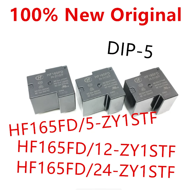 5piece  HF165FD/5-ZY1STF 、HF165FD/12-ZY1STF 、HF165FD/24-ZY1STF  DIP-5  New high-power relay  HF165FD-12-ZY1STF 、HF165FD-24