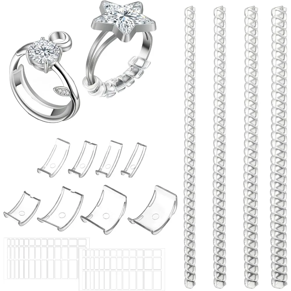 Ring Sizer Adjuster Kit: 94 Pieces with 3 Types - Invisible Resizing Solution for All