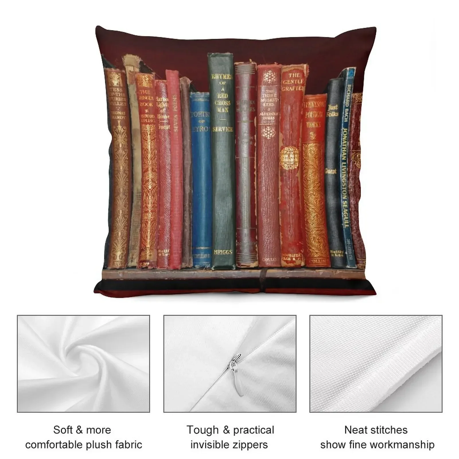 Mini library ~ of Classic books Throw Pillow Throw Pillow Cushions Home Decor Christmas Covers For Cushions pillow