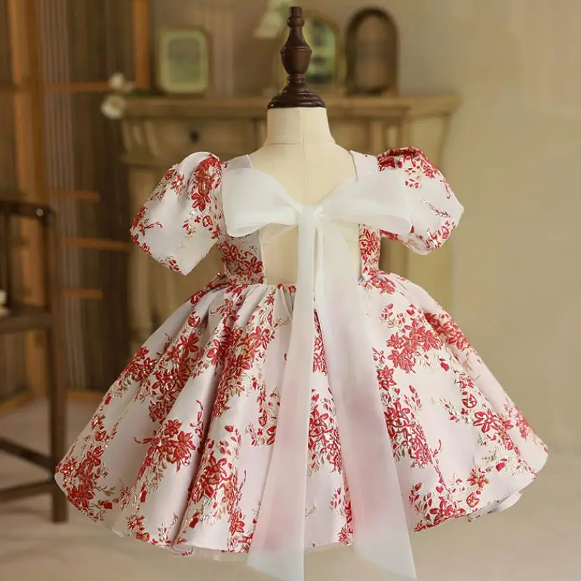 Baby Girls Princess Ball Gown Birthday Baptism Party Flower Girl Dresses A2302 Vestiods