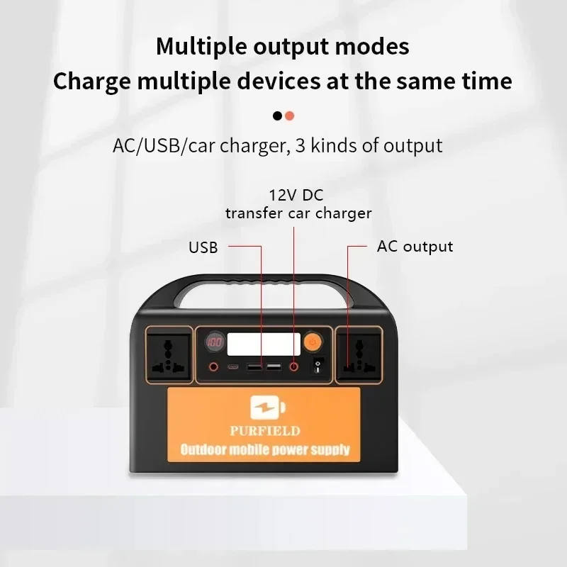 300W 220V 110V AC Portable Power Station 90000mAh 315WH Solar Generator Battery DC Outdoor Emergency Power Supply