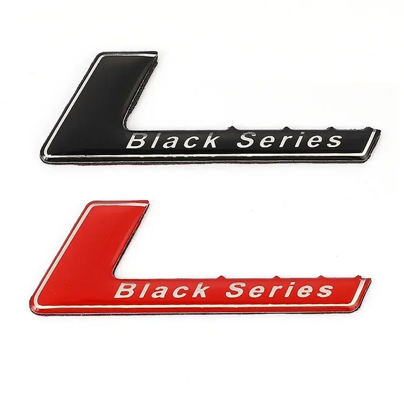 3D Metal Car Sticker Badge Decals Black Series Logo Emblem for Mercedes SLS AMG W204 W203 W211 W207 W219 C63