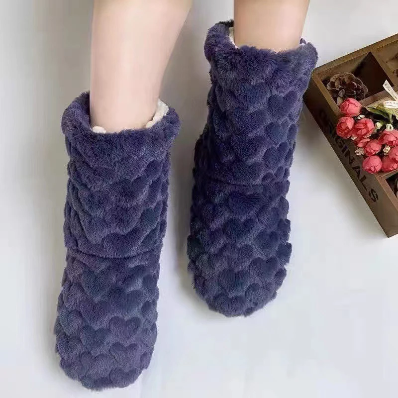 New Winter Women Slippers Shoes Autumn Ladies Floor Socks Adult Non-Slip Thickening Indoor Dance High-Tube Slippers Female