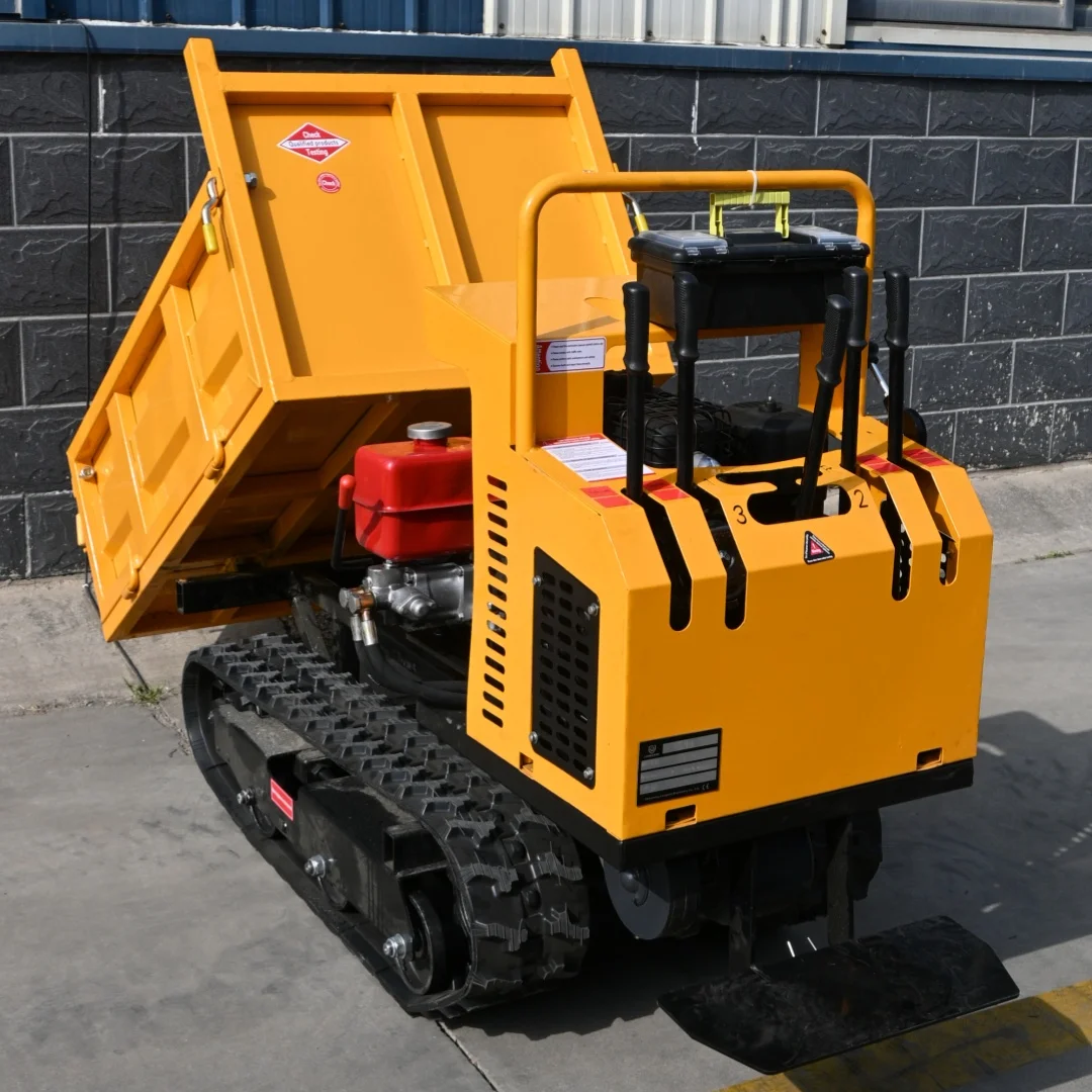 Customized 750KG 800kg Diesel Hydraulic Crawler Small Mini Dumper Self Loading Mini Dumper Track Dumper Mini