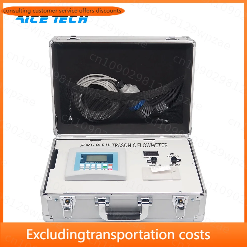 Aice Tech Portable Flowmeter Price Ultrasonic Open Channel  Liquid Water Flow Meter