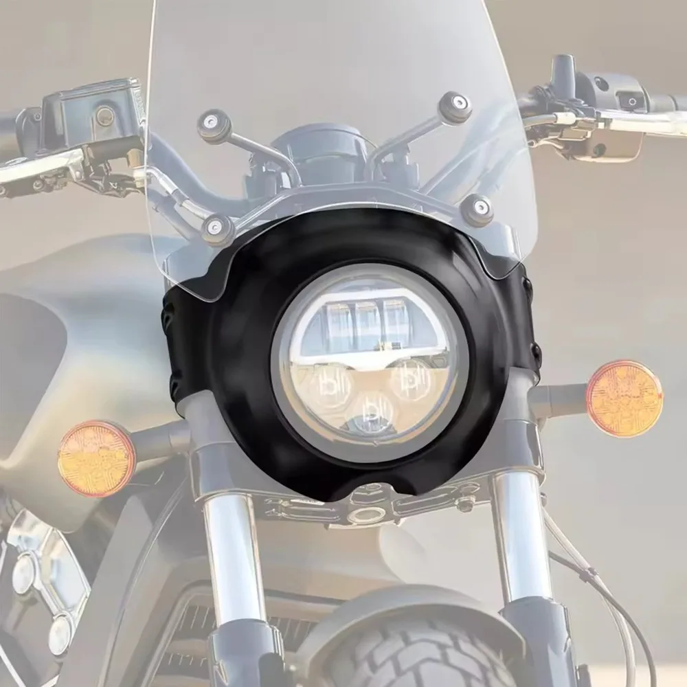 For Indian Scout 2015-2024 Scout Sixty Bobber 2016-2023 Motorcycle Headlight Fairing Cover Accessories Headlight Cowl Mask Kit