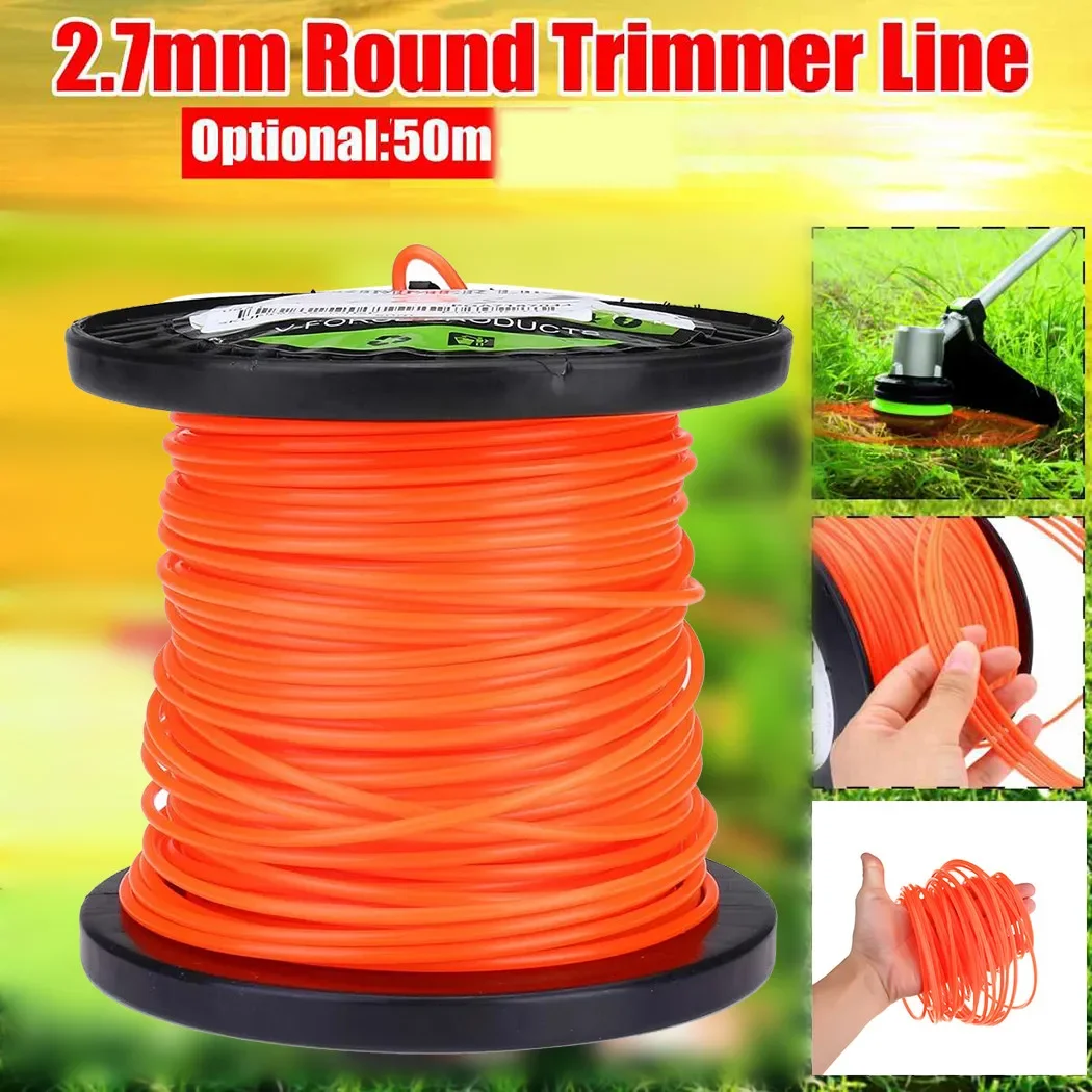 

Orange Round Brushcutter Strimmer Trimmer Cord Line Wire 2.7mm For STIHL Garden Power Tool Parts Replacement