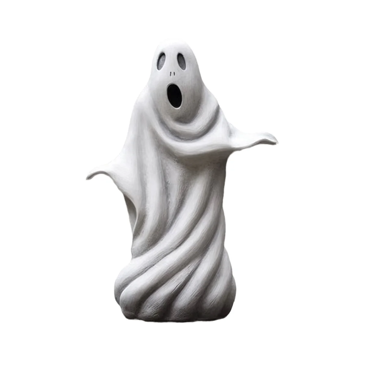 

Halloween Garden Sculpture White Ghost Outdoor Statue Lovely Ghost Garden Decoration Resin Crafts