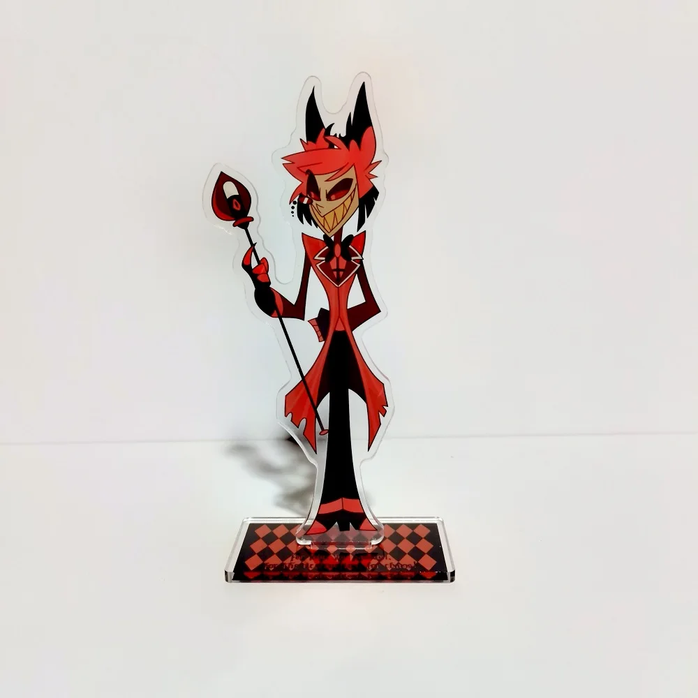 Hazbin Alastor Hotel Mattina Cosplay Stand Anime 15 cm Acrilico Figura di cartone animato in piedi Regali di compleanno Collezione di decorazioni per borse