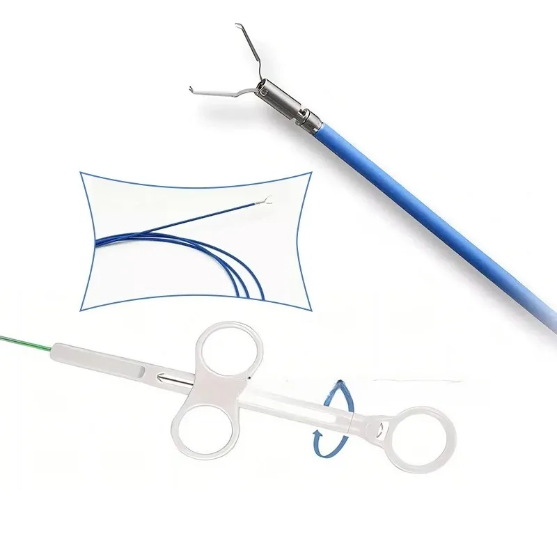 Disposable Endoscopic Rotatable Hemostatic Clip 16mm Opening 2300mm Length, Gastroenteroscopic Soft Tissue Closure Clip