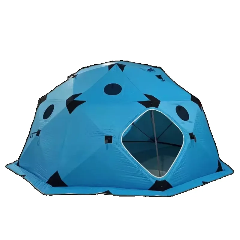 Outdoor Hiking Insulated Octagon Ice Fishing Dome Tent Spherical Winter Camping Multi-person Warm Pop-up Hot Sauna Tent
