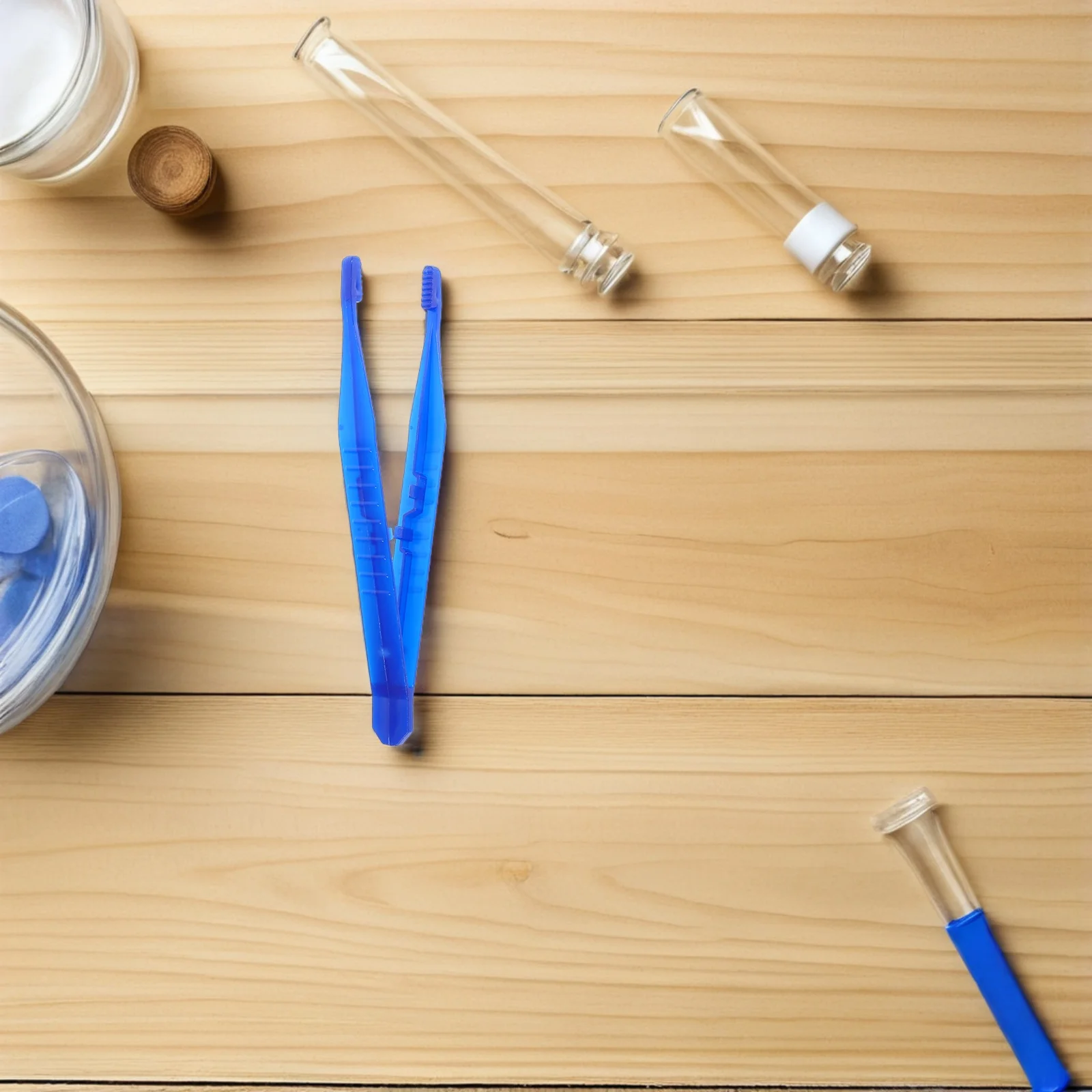 

100pcs Disposable Plastic Tweezers Precision Lightweight School Science Lab Use Pointed Tip Ergonomic Grip Small Mini