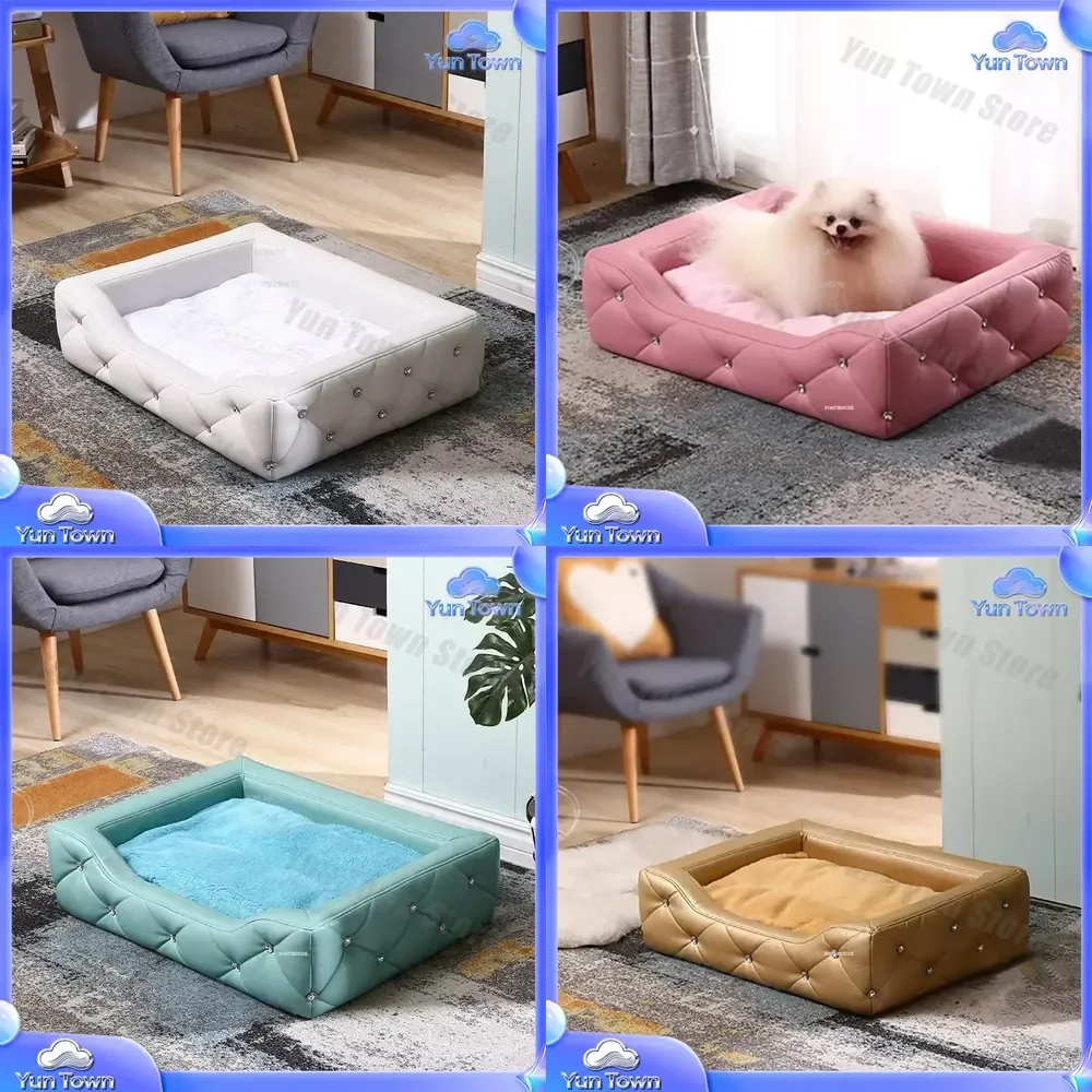 Light Luxury Dog Beds for Small Dogs for All Seasons Waterproof Dirt Resistant Pet Bed Mat for Home Indoor Outdoor Use Pet
