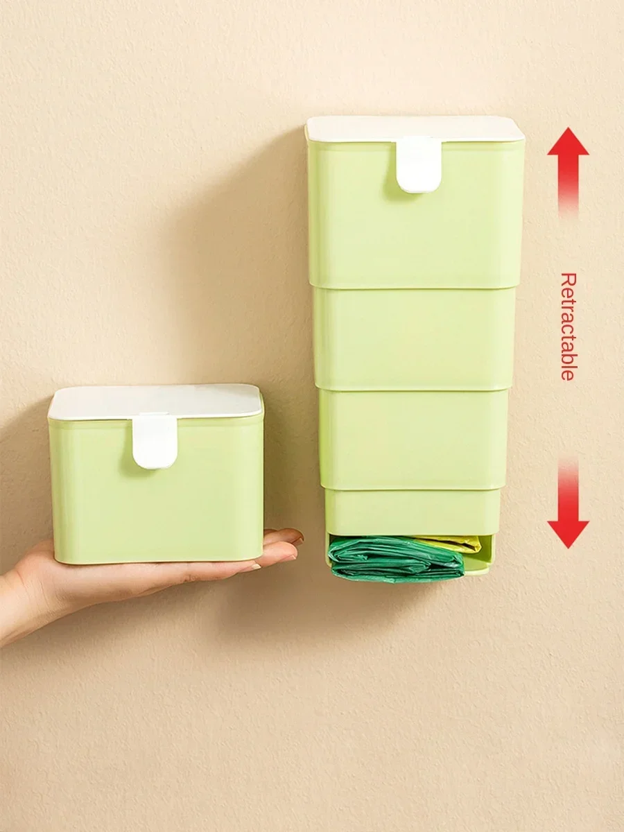 Kitchen Garbage Bag Storage Rack Box Bathroom Plastic Organizer Case Wall Hanging Shoe Cover Holder Dispenser Home Hanger Shelf